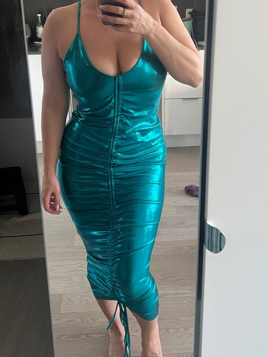 Laina Rauma Dresses & Skirts - Aqua dress, adjustable length